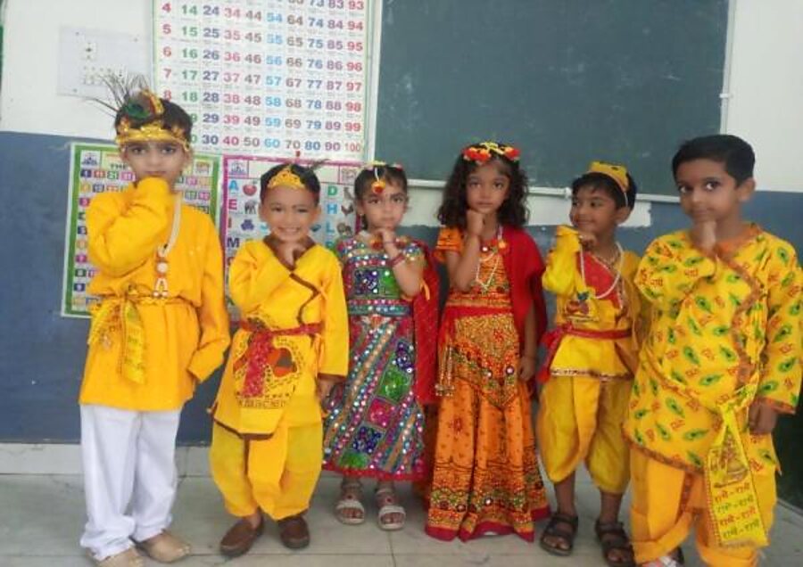 Little Krishnas and Radhas on Janmashtami